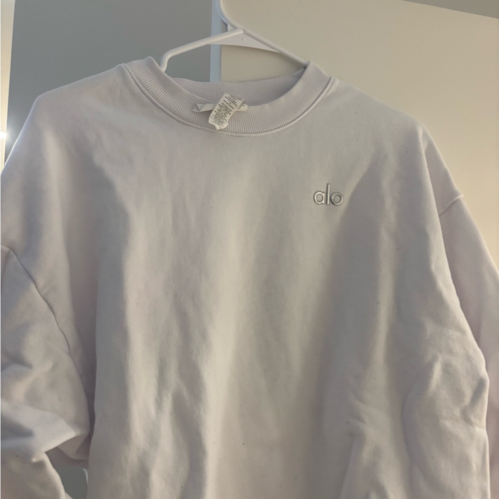 ALO Yoga Women's Classic White Hoodie - Picture 3 of 5